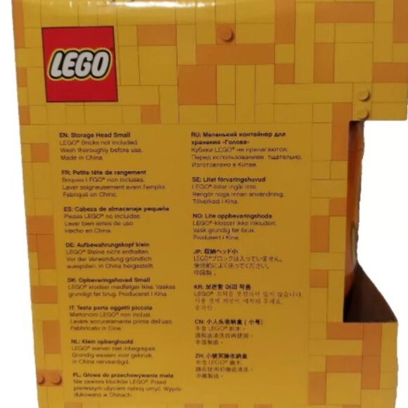 NIB Lego Small 7 in Halloween Pumpkin Jack o' Lantern Storage Head Candy Holder - Picture 4 of 6